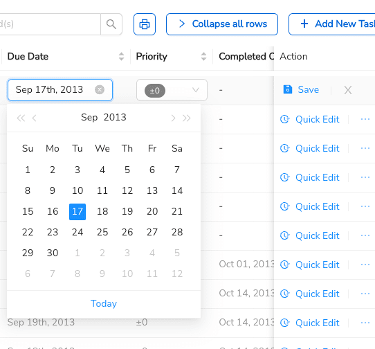 Schedule Tasks Dashboard