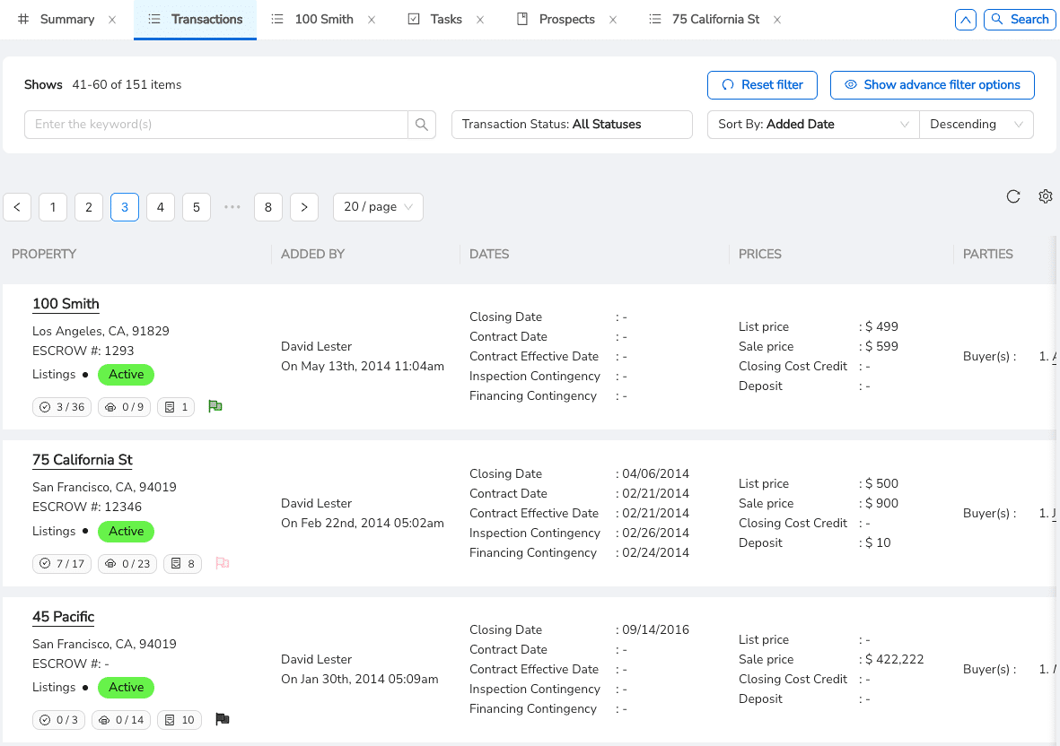 Real Estate Tool Dashboard